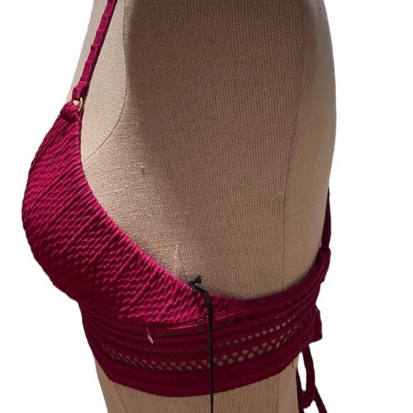 Robin Piccone Halter Swimwear XS Top Orchid Cross-Back - Picture 4 of 10